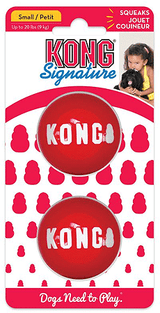 KONG Signature Balls Dog Toy 2-Pack (3 Sizes Available)