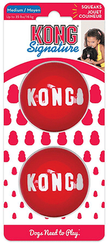KONG Signature Balls Dog Toy 2-Pack (3 Sizes Available)
