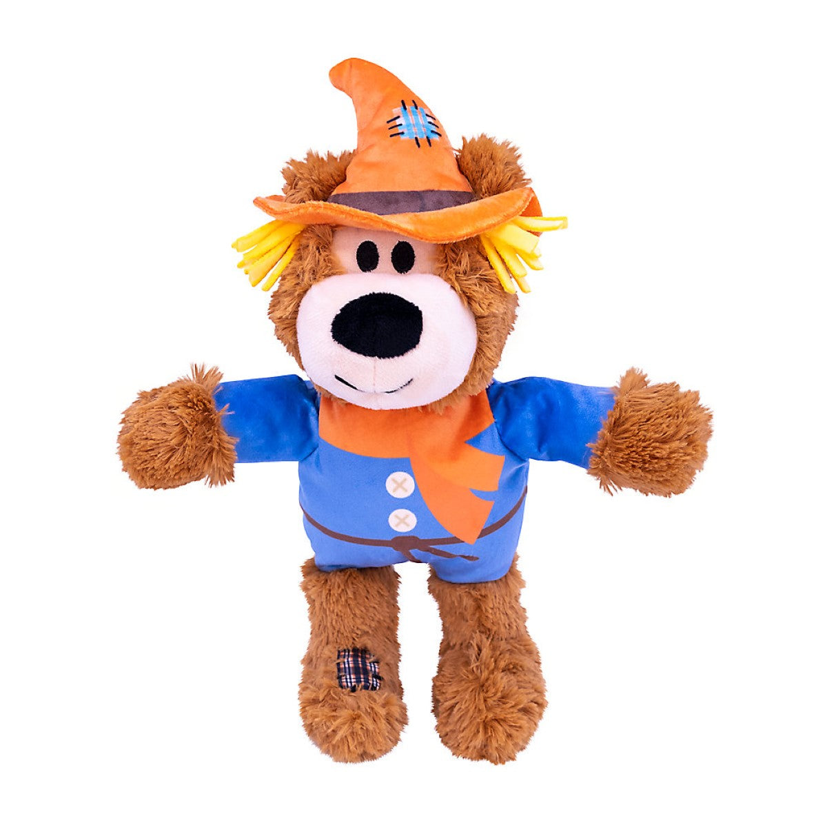 KONG Halloween Wild Knots Scarecrow Bear Plush Dog Toy