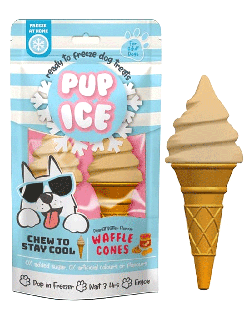 SPOT by Ethical Products Pup Ice Waffle Cone, Vanilla and Peanut Butter
