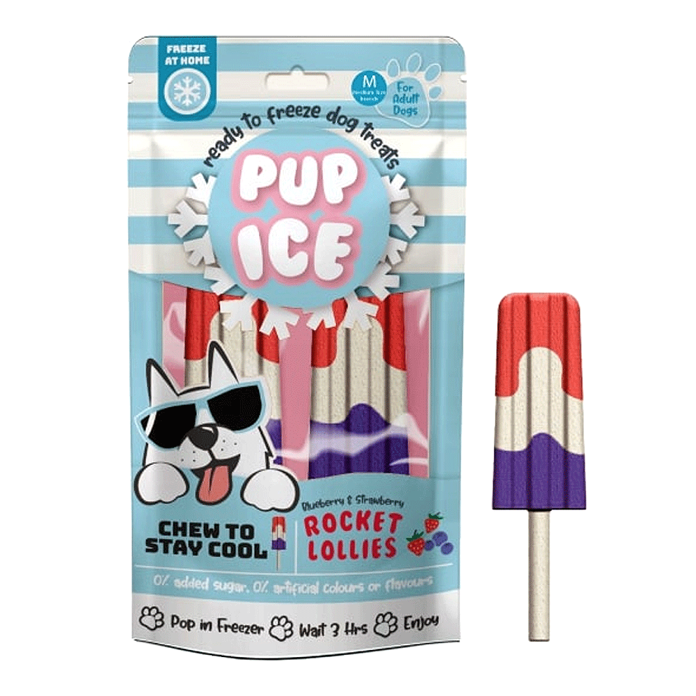 SPOT by Ethical Products Pup Ice Rocket Lollies, Blueberry and Strawberry