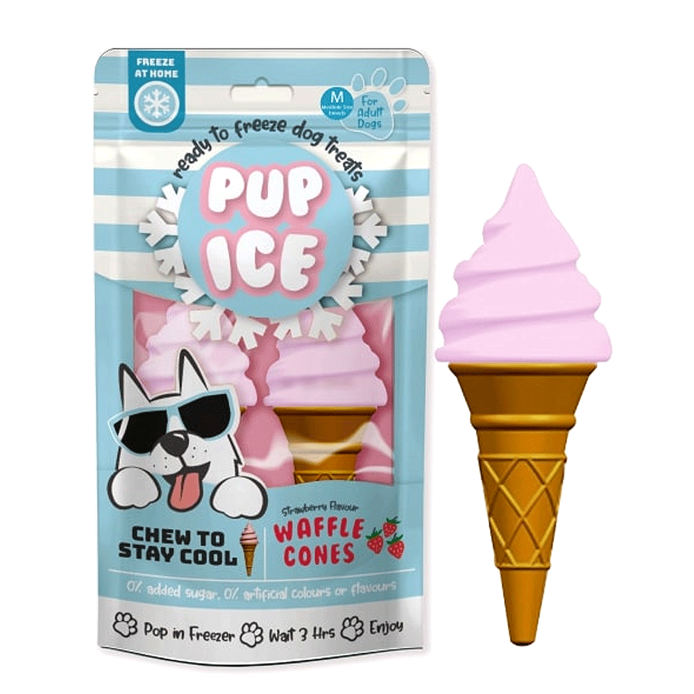 SPOT by Ethical Products Pup Ice Waffle Cone, Strawberry