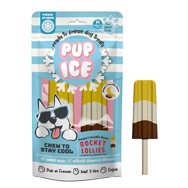 King Wholesale SPOT by Ethical Products Pup Ice Rocket Lollies, Banana and Chocolate