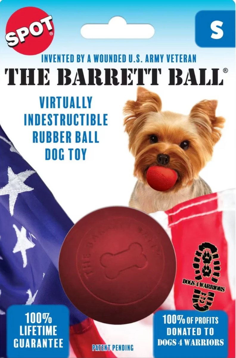 SPOT by Ethical Products The Barrett Ball Virtually Indestructible Dog Toy (3 Sizes Available)
