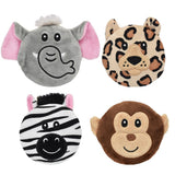 Multipet Minipet Subwoofers Safari Plush Dog Toy - 3.5"