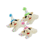 Multipet Lamb Chop with Birthday Hat Plush Dog Toy (2 Sizes Available)