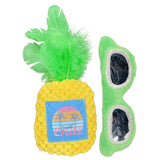 Multipet Margaritaville (Sunglasses/Pineapple) 2-Pack Cat Toy