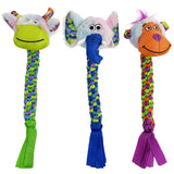 Multipet Pet Envy Braided Rope Animals Plush Dog Toy - 15"