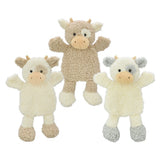 Multipet Pet Envy Crinkle Cow Flattie Plush Dog Toy - 15"