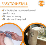 K&H Pet Products Universal Mounted Kitty Sill with Hood, Gray