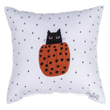 Kitty Pumpkin Throw Pillow 9" x 9" By Amylee Weeks