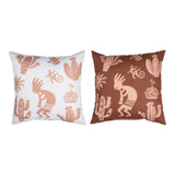 Kokopelli Climaweave Throw Pillow 18" x 18" By Martha Collins