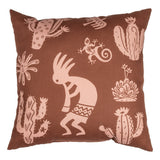 Kokopelli Climaweave Throw Pillow 18" x 18" By Martha Collins