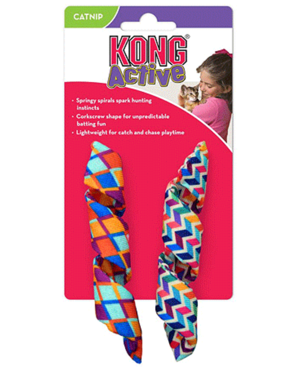 KONG Active Curlz 2-Pack Cat Toy