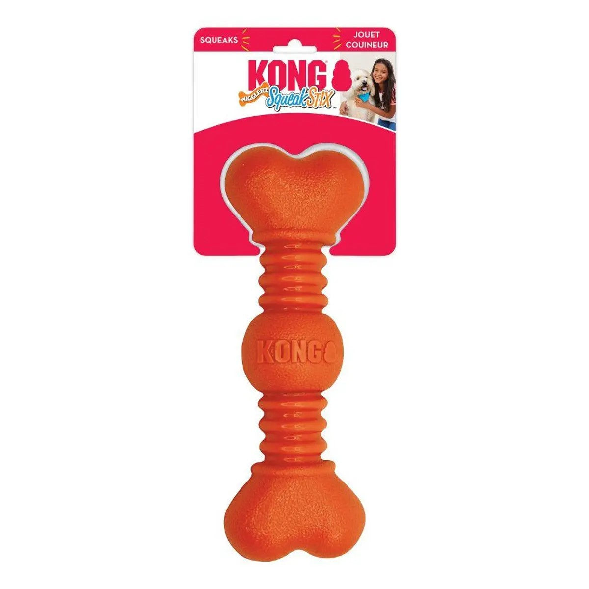 Kong SqueakStix Wigglerz Dog Toy (2 Sizes Available)