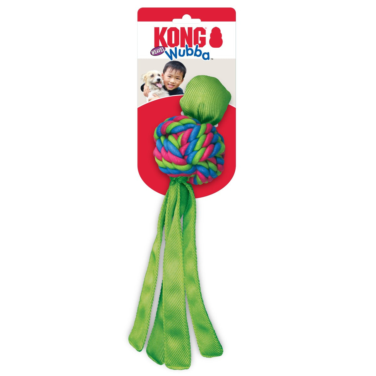 Kong Wubba Weave Dog Toy (Multiple Sizes Available)