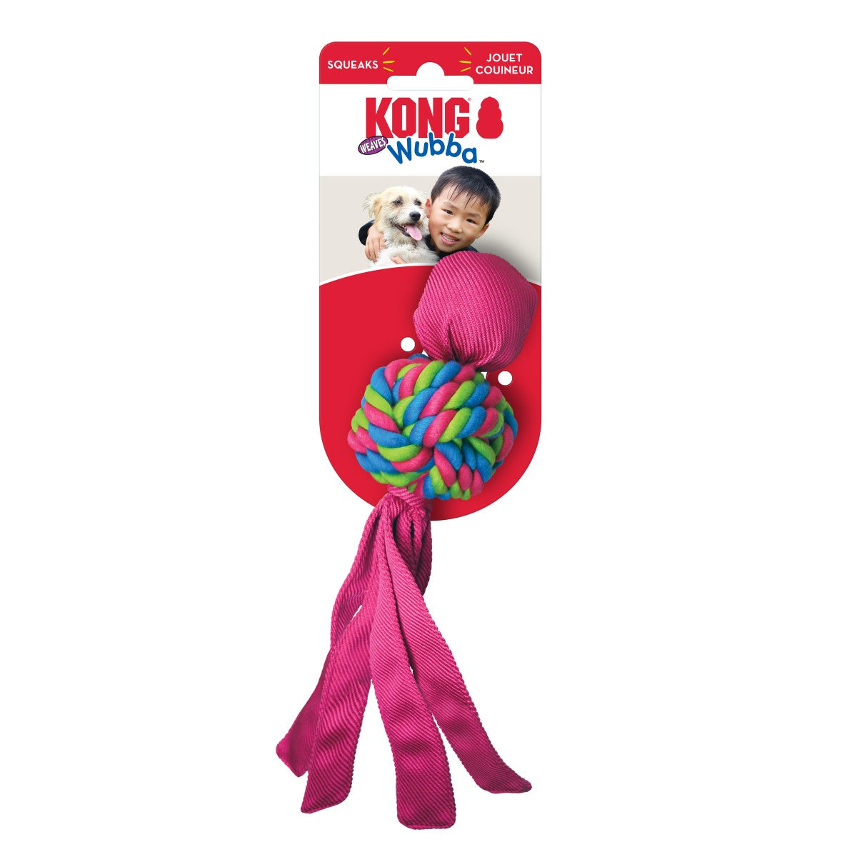 Kong Wubba Weave Dog Toy (Multiple Sizes Available)