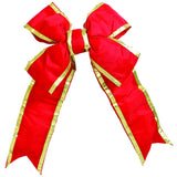 Vickerman Nylon Outdoor Structural Bow, 12" x 15", Red / Gold