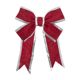 Vickerman Nylon Outdoor Structural Bow, 12" x 15", Red / Silver