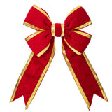 Vickerman Red-Gold Velvet Indoor Bow, 18" x 23"