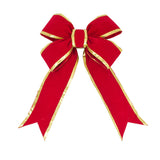 Vickerman Red-Gold Velvet Indoor Bow, 12" x 15"