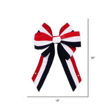 Vickerman Red-White-Blue Velvet Bow, Limited UV