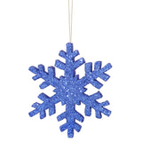Vickerman Glitter Outdoor Snowflake Ornament, 8", Blue