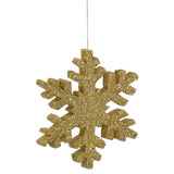 Vickerman Glitter Outdoor Snowflake Ornament, 8", Gold