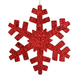 Vickerman Glitter Outdoor Snowflake Ornament, 18", Red