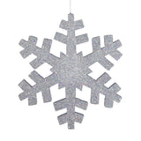 Vickerman Glitter Outdoor Snowflake Ornament, 18", Silver