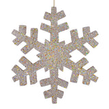 Vickerman Glitter Outdoor Snowflake Ornament, 18", Champagne