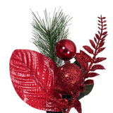 Vickerman Poinsettia Ball and Fern Decorated Wreath
