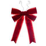 Vickerman Velvet LED UV Bow, 36" x 45", Red