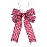 Vickerman Red-White Nylon UV Bow, 24" x 30"