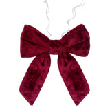 Vickerman Faux Fur Bow, 12", Burgundy