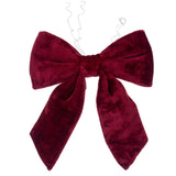 Vickerman Faux Fur Bow, 18", Burgundy