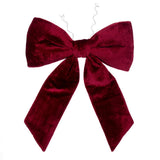 Vickerman Faux Fur Bow, 24", Burgundy