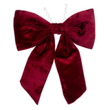 Vickerman Faux Fur Bow, 36", Burgundy