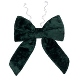 Vickerman Faux Fur Bow, 12", Dark Green