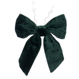 Vickerman Faux Fur Bow, 18", Dark Green