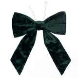 Vickerman Faux Fur Bow, 24", Dark Green