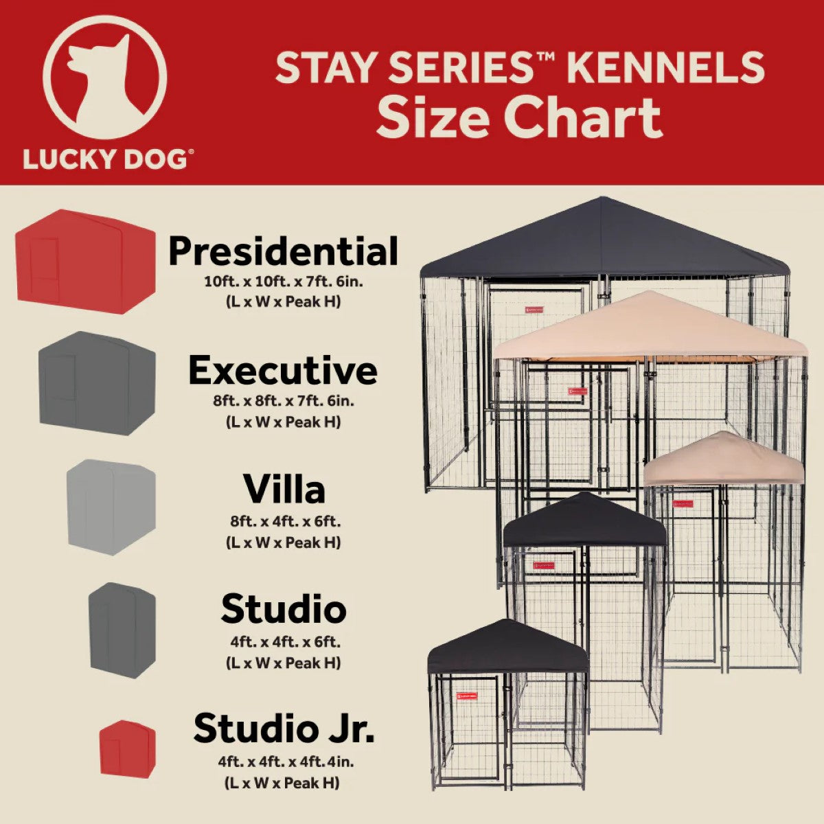 Lucky Dog STAY Series Studio Kennel (4'x4'x6')