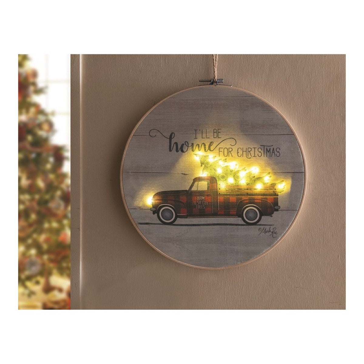 LED Wall Hanging Decor By Manual Woodworkers & Weavers