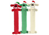 Multipet Holiday Loofa Dog Santa Plush Dog Toy (3 Sizes Available)
