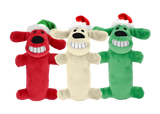 Multipet Holiday Loofa Dog Santa Plush Dog Toy (3 Sizes Available)