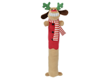 Multipet Holiday Reindeer Loofa Plush Dog Toy (3 Sizes Available)