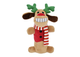 Multipet Holiday Reindeer Loofa Plush Dog Toy (3 Sizes Available)