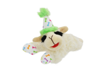 Multipet Lamb Chop with Birthday Hat Plush Dog Toy (2 Sizes Available)