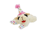 Multipet Lamb Chop with Birthday Hat Plush Dog Toy (2 Sizes Available)
