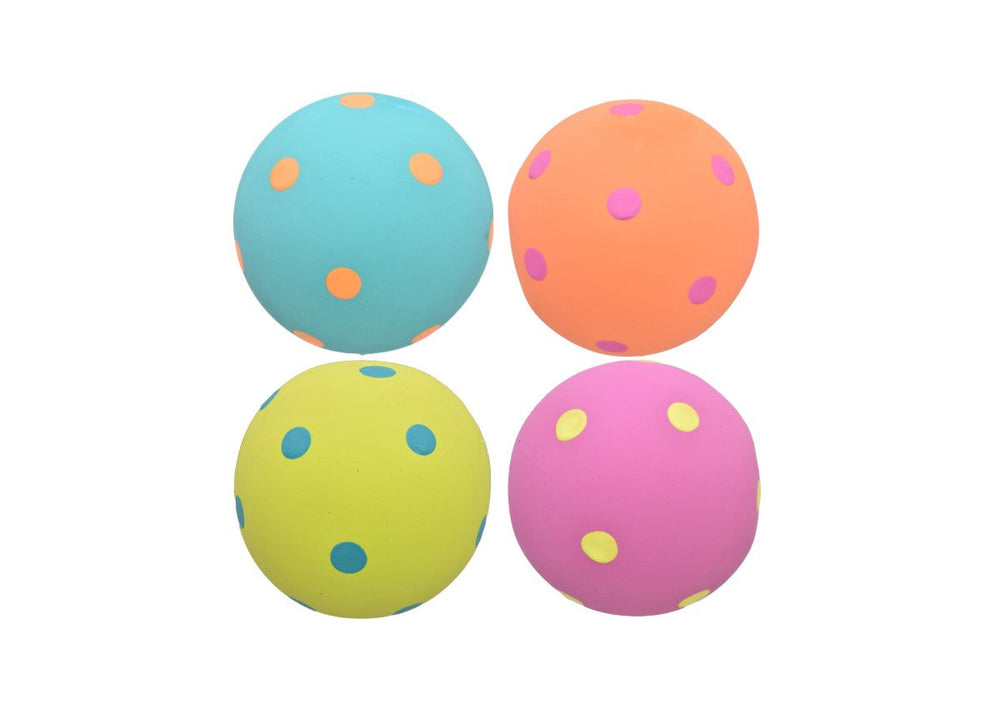 Multipet Polka Dot Ball Dog Toy - 4"